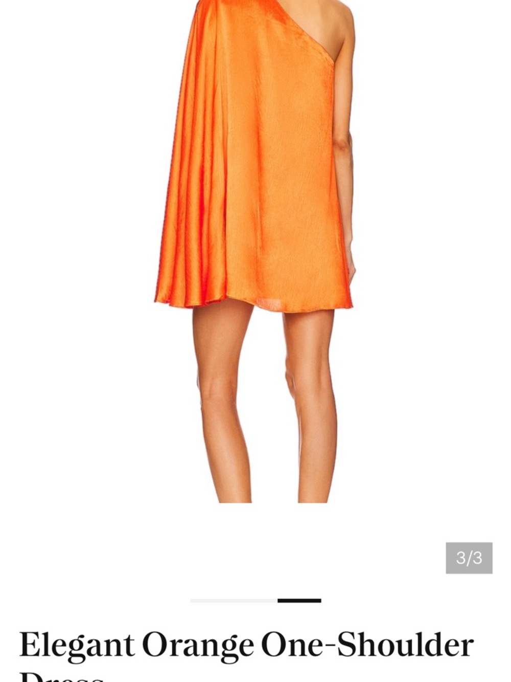 Michael Costello One-Shoulder Orange Mini Dress